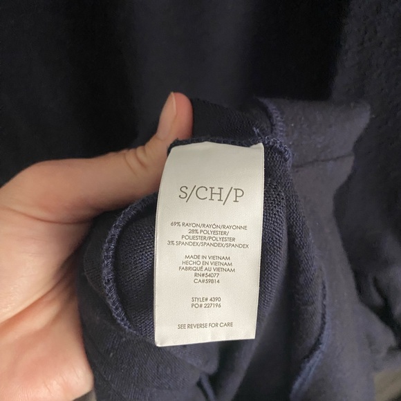 CAbi Blue Asymmetrical Sheath Dress with Cuffed Sleeves - Picture 5 of 5